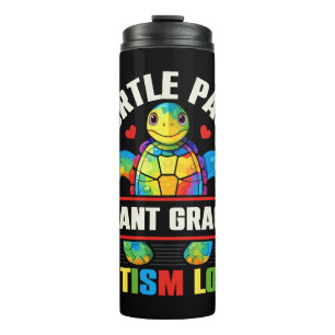 Autismus Schildkröte Autistisches Puzzle Autismus  Thermosbecher