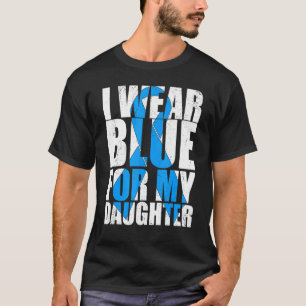 Autismus-Schleife Ich trage Blau für meine Tochter T-Shirt