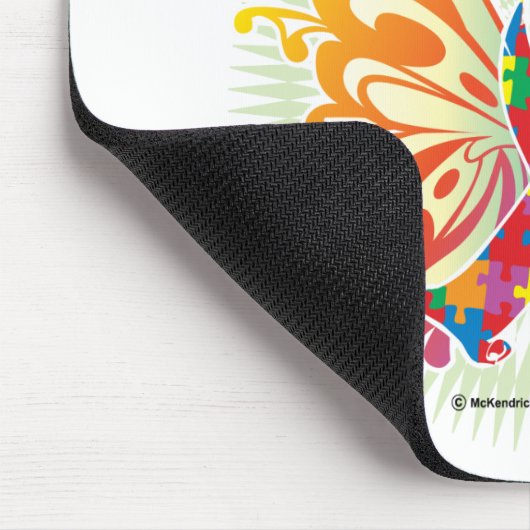 Autismus-Schmetterling 3 Mousepad (Ecke)