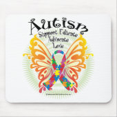 Autismus-Schmetterling 3 Mousepad (Vorne)