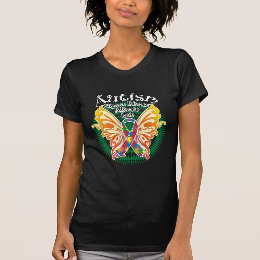Autismus-Schmetterling 3 T-Shirt (Vorderseite)