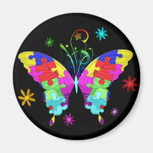 Autismus-Schmetterling Magnet