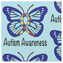 Autismus-Schmetterlings-Bewusstseins-Band Stoff