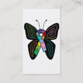 Autismus-Schmetterlings-Visitenkarten Visitenkarte (Rückseite)