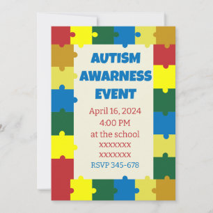 Autismus School Awareness Event Einladung