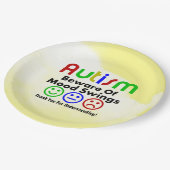 Autismus Schule/Veranstaltungen Papier Teller 9" (Schrägansicht)
