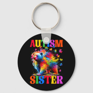 Autismus Schwester Autismus Awareness Day Bär Puzz Schlüsselanhänger