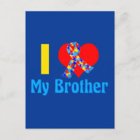 Autismus Schwester I Liebe Mein Bruder blauer Bewu