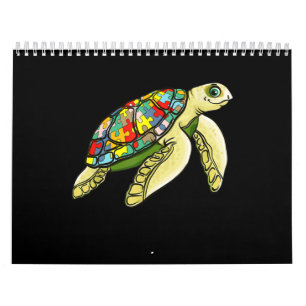 Autismus Sea Turtle Puzzle Piece Autismus Bewusst Kalender