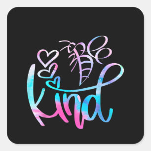 Autismus  Seid nette Autismus-Bewusstsein Quadratischer Aufkleber