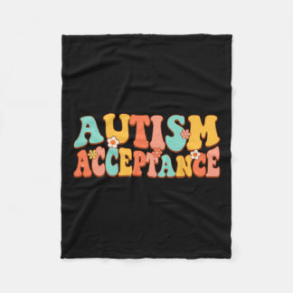 Autismus Sensibilisierung Annahme Groovy Retro Spe Fleecedecke