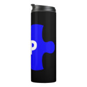 Autismus Sensibilisierung für April zu informieren Thermosbecher (Nach rechts gedreht)