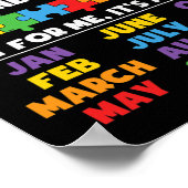 Autismus Sensibilisierung für Autismus Kids für Ma Poster (Ecke)