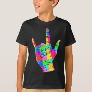 Autismus Sensibilisierung Gebärdensprache Geschenk T-Shirt