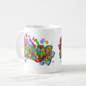 Autismus Sensibilisierung Mama Blume Tasse (Vorderseite Links)