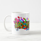 Autismus Sensibilisierung Mama Blume Tasse (Links)
