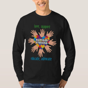Autismus Sensibilisierung Monat Liebe Unterstützun T-Shirt