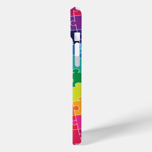 Autismus Sensibilisierung Regenbogen Puzzleteile Case-Mate iPhone Hülle (Rückseite / Links)