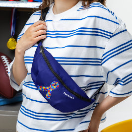 Autismus Sensibilisierungsband Personalisiert Blau Bauchtasche