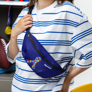 Autismus Sensibilisierungsband Personalisiert Blau Bauchtasche