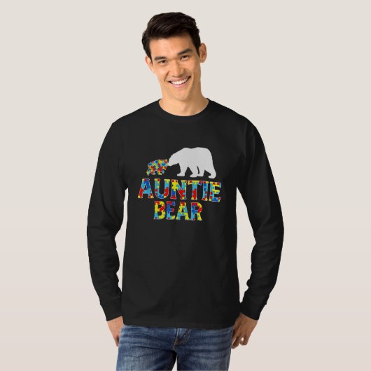 Autismus Sensibilisierungskampagne Bärenrätsel Unt T-Shirt (Vorne ganz)