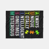 Autismus Sensibilisierungsmonat Neurodiversity Aut Fleecedecke (Vorderseite (Horizontal))