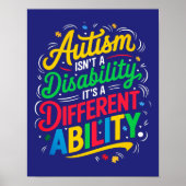 Autismus-Sensibilisierungspposter Poster (Vorne)