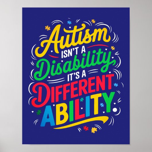 Autismus-Sensibilisierungspposter Poster (Vorne)
