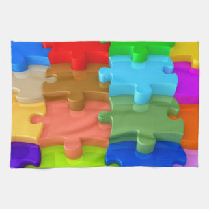 Autismus Sensibilität Küche Handtuch Multicolor 3D