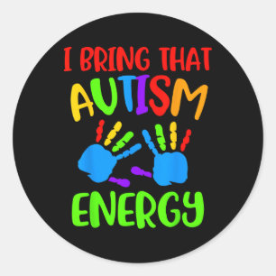 Autismus Shirt Autism Energy Spectrum Awareness Runder Aufkleber