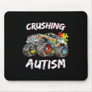 Autismus Shirt Boys Kinder Shirt Monster Truck Aut Mousepad