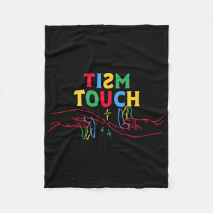 Autismus Shirt Funny Tism Touch Autistische Meme A Fleecedecke