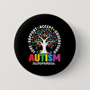 Autismus Shirt Liebe Akzeptanz Unterstützung Autis Button