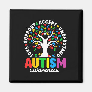 Autismus Shirt Liebe Akzeptanz Unterstützung Autis Magnet