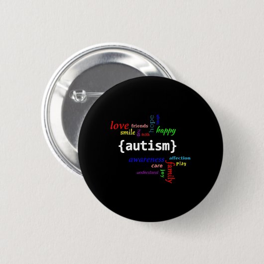 Autismus-Shirt - Shirt zur Sensibilisierung für Au Button (Vorne & Hinten)