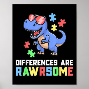 Autismus Shirts für Jungen Dinosaurier Trex Sensib Poster