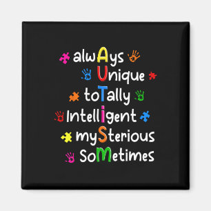 Autismus-Shirts Immer Einzigartig Total Intelligen Magnet