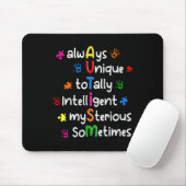 Autismus-Shirts Immer Einzigartig Total Intelligen Mousepad (Mit Mouse)