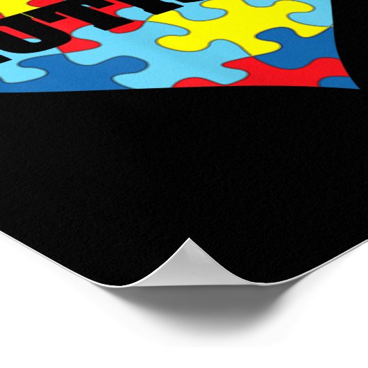 Autismus - Shirts zur Sensibilisierung für Autismu Poster (Ecke)