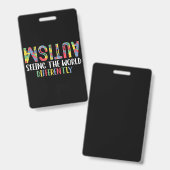 Autismus sieht die Welt anders Autismus Awarene Ausweis (Vorder- & Rückseite)