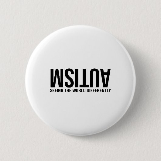 Autismus sieht die Welt anders Autismus Awarene Button (Vorderseite)