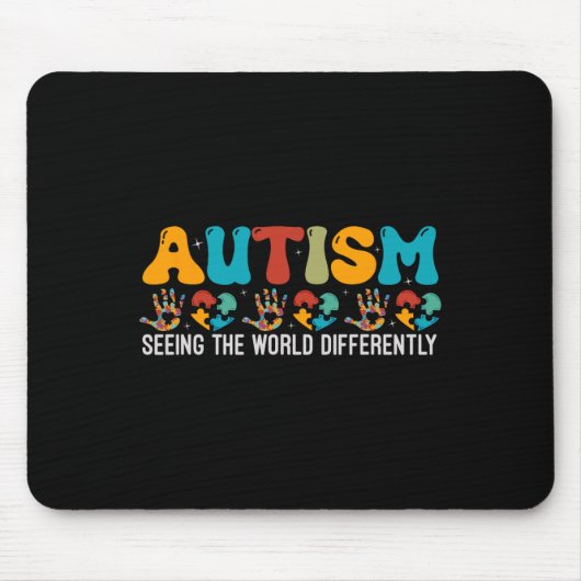 Autismus sieht die Welt anders Autismus Awarene Mousepad (Vorne)