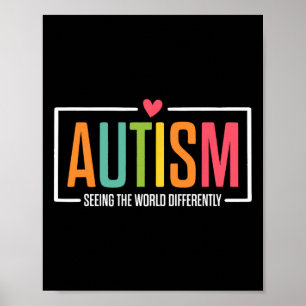 Autismus sieht die Welt anders Autismus Awarene Poster