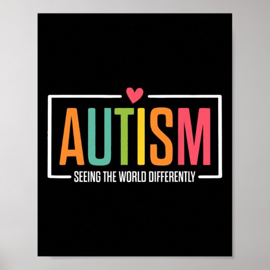 Autismus sieht die Welt anders Autismus Awarene Poster (Vorne)