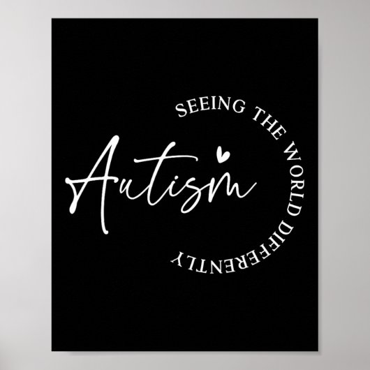 Autismus sieht die Welt anders Autismus Awarene Poster (Vorne)