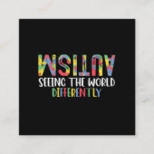 Autismus sieht die Welt anders Autismus Awarene Quadratische Visitenkarte (Vorderseite)