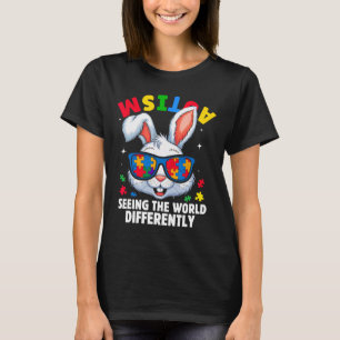 Autismus sieht die Welt anders Awareness Hase T-Shirt