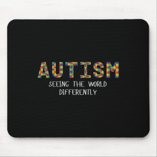 Autismus sieht die Welt anders grafisches T-Shirt Mousepad