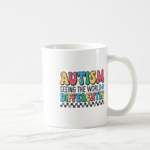 Autismus sieht die Welt anders rückwärts Autismus Kaffeetasse