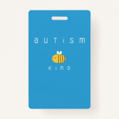 Autismus sind Abzeichen des freundschaftlichen Bew Ausweis (Rückseite)